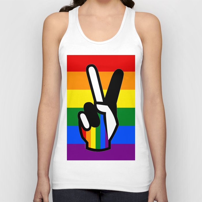 Rainbow Flag for Celebration of Diversity LGBT Pride & Acceptance Tank Top