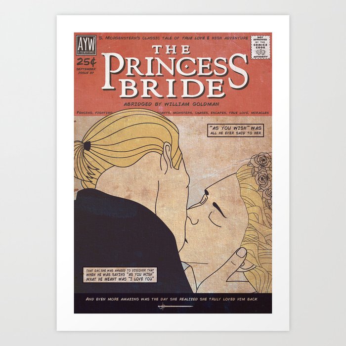 The Princess Bride Comic Style Print Art Print