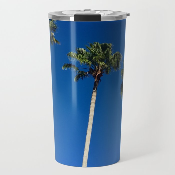 miami beach palm trees and blue sky Travel Mug
