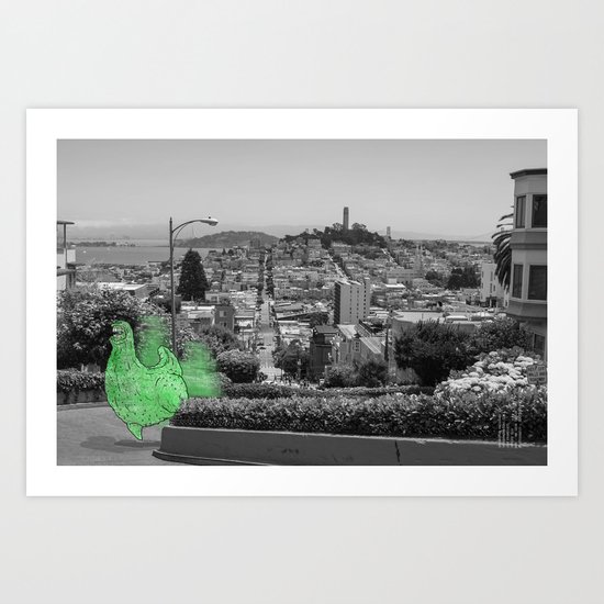 Unseen Monsters of San Francisco - Qwinkster Pacehead Art Print