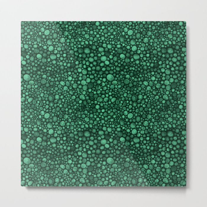 Green Mossy Bubbles Metal Print