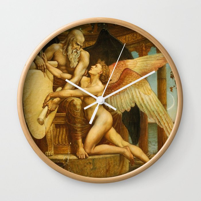 The Roll of Fate by Walter Crane Wall Clock