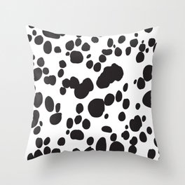 Dalmatian Spotty Pattern, Animal print Throw Pillow