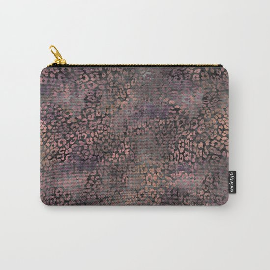 Brown Leopard Print Carry-All Pouch