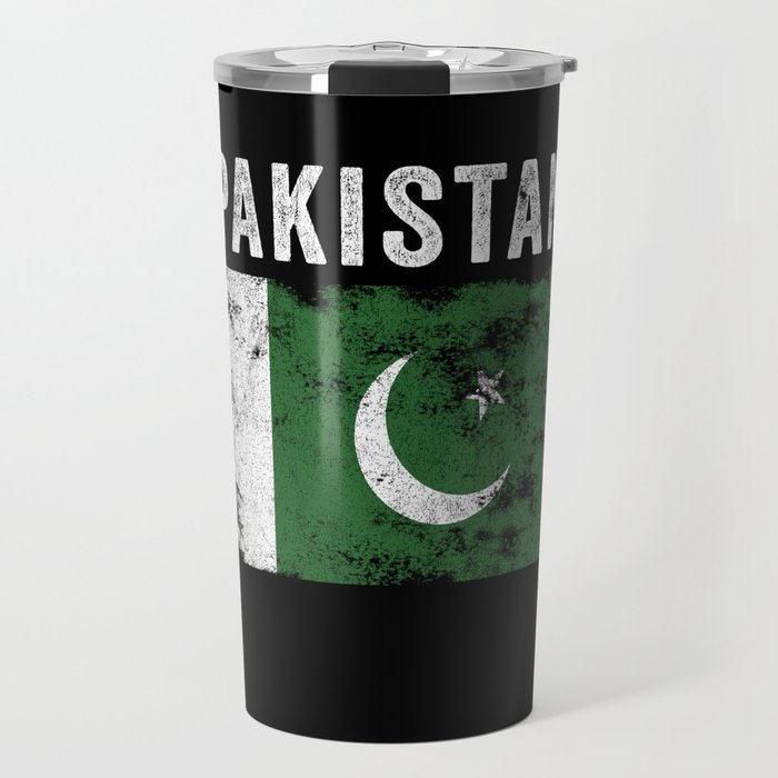 Pakistan Flag Distressed Pakistani Flag Travel Mug