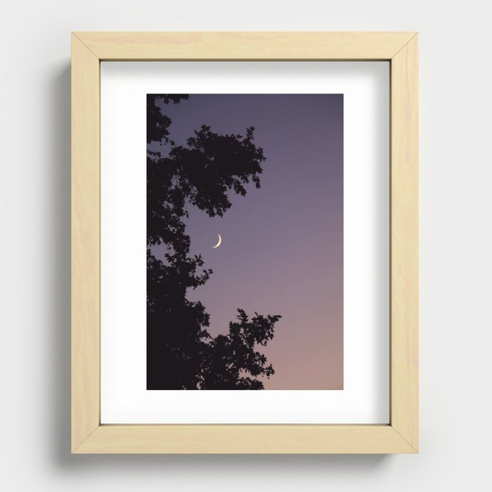 Smile Moon Recessed Framed Print