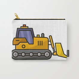 Bulldozer Carry-All Pouch | Vector, Machine, Power, Transportation, Graphicdesign, Illustration, Digger, Industrial, Wheel, Construction 