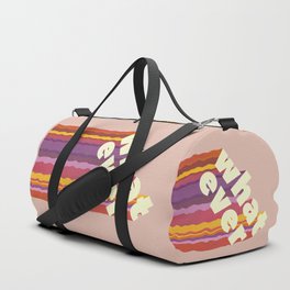 Whatever - retro, stripy type Duffle Bag