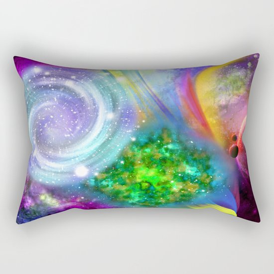 Rainbow space Rectangular Pillow