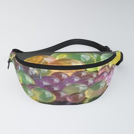Abstract background with colorful hydrogel orbeez balls Fanny Pack