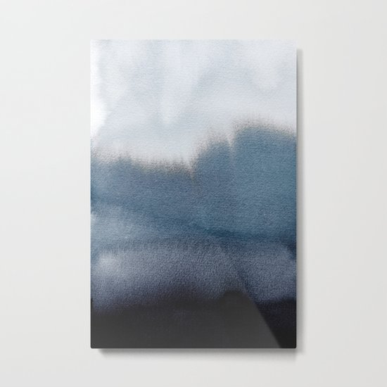 In Blue Metal Print
