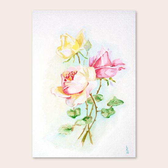 Three roses Canvas Print