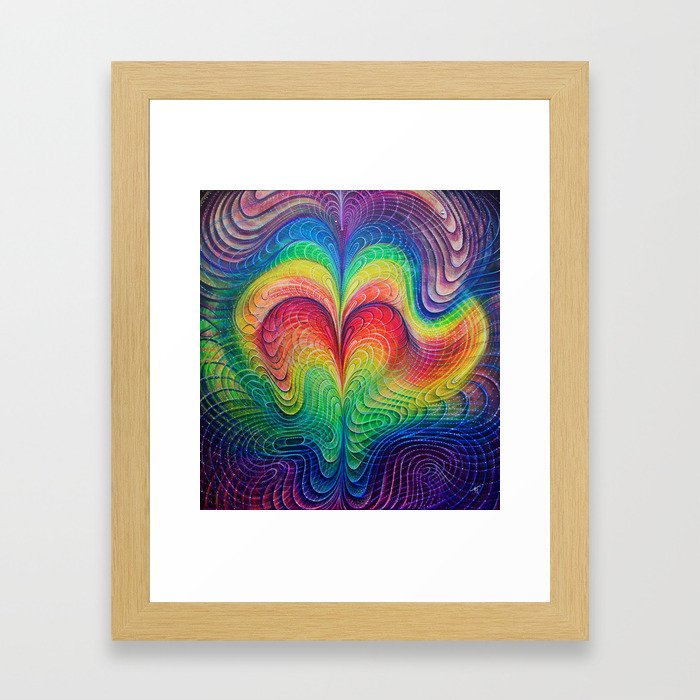 Rainbow Galaxy Melt Framed Art Print