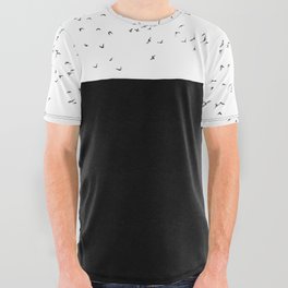 Pigeon Block / Black All Over Graphic Tee