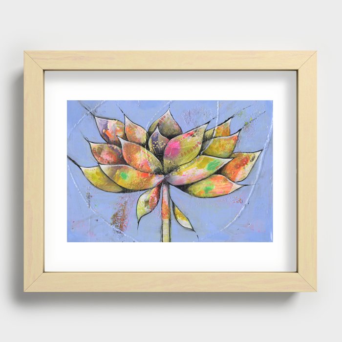 Lotus Florescent Recessed Framed Print