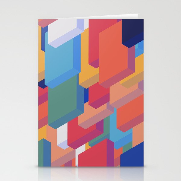 Colorful Blocks Stationery Cards