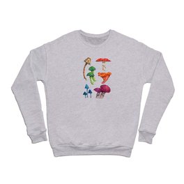 colorful watercolor mushrooms Crewneck Sweatshirt