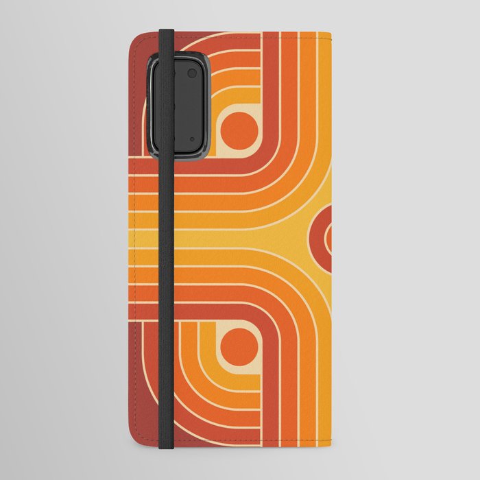 Retro Geometric Abstract Gradated Design 521 Android Wallet Case