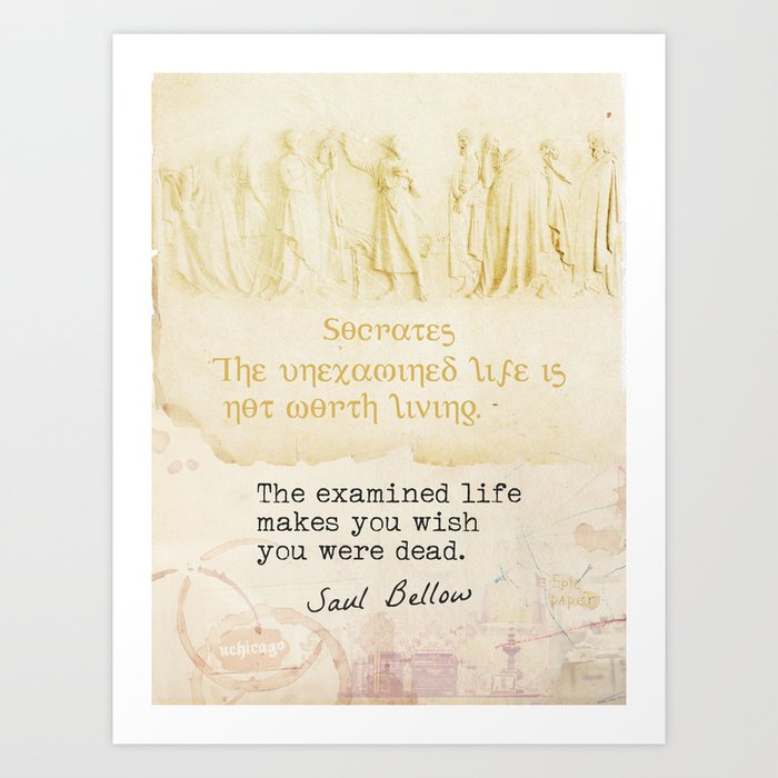 Socrates awesome quote Art Print