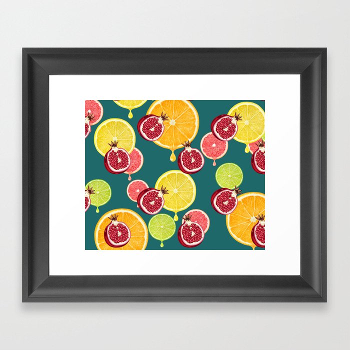 tropical fruit nature design Framed Art Print