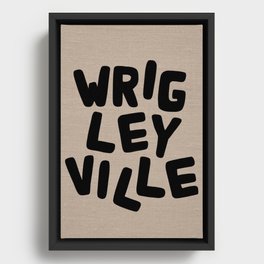 Wrigleyville Linen Brown Framed Canvas