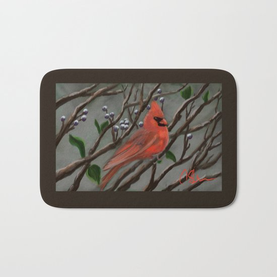 Male Cardinal DP151210a-14 Bath Mat