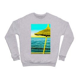 Pop Art Beach Umbrella Crewneck Sweatshirt