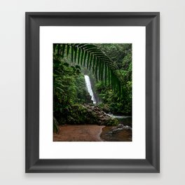 Rainforest Waterfall Paradise Framed Art Print