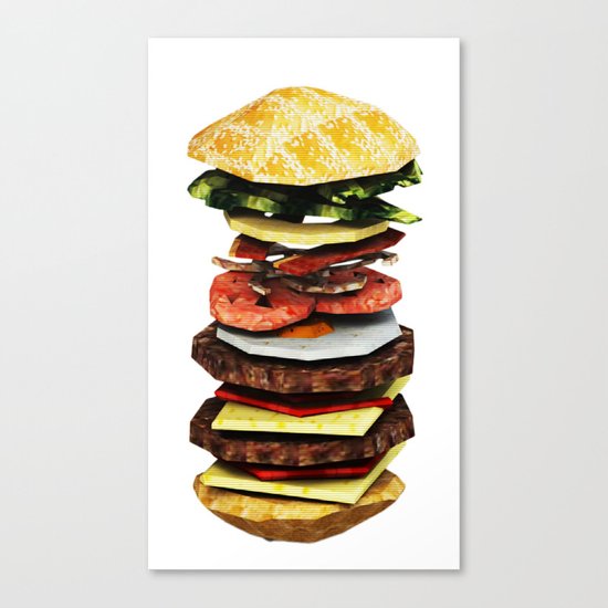 Graphic Burger Canvas Print