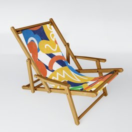 summer abstract painting Sling Chair
