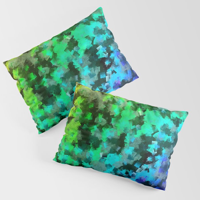 Starrider -- Abstract cubist color expansion Pillow Sham