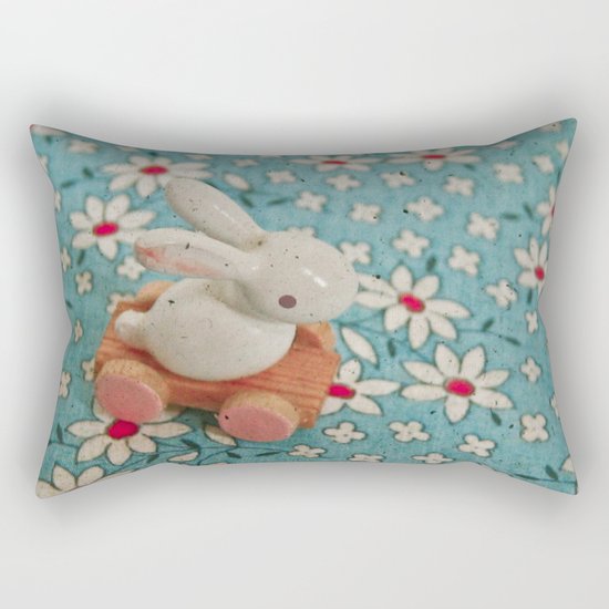 Bunny Blues Rectangular Pillow