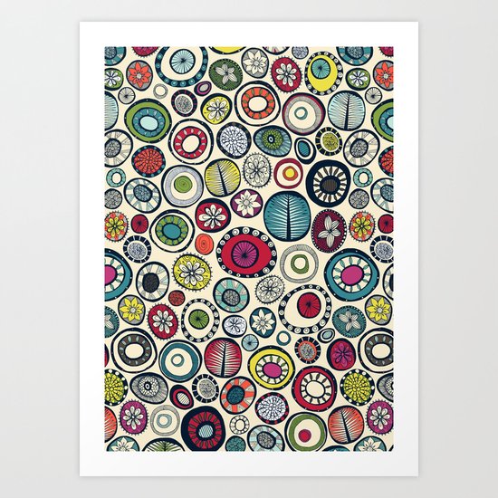 Honolulu hoops cream Art Print