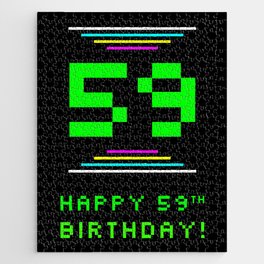 [ Thumbnail: 59th Birthday - Nerdy Geeky Pixelated 8-Bit Computing Graphics Inspired Look Jigsaw Puzzle ]