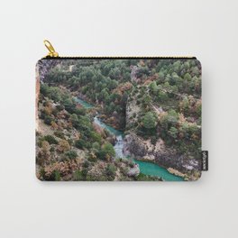 Spain Photography - Beautiful Blue River Flowing Through The Nature  Carry-All Pouch