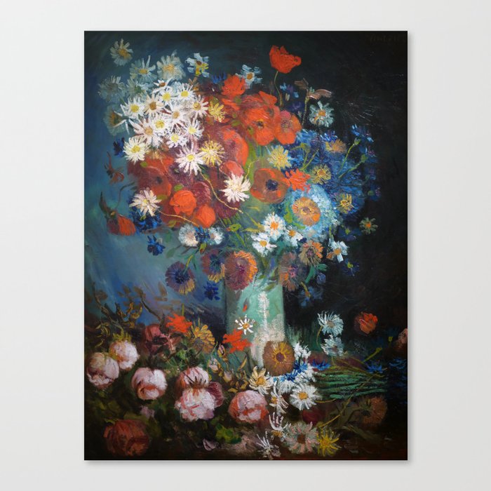 Flowers Still Life Painting Van Gogh Vintage Art Canvas Print