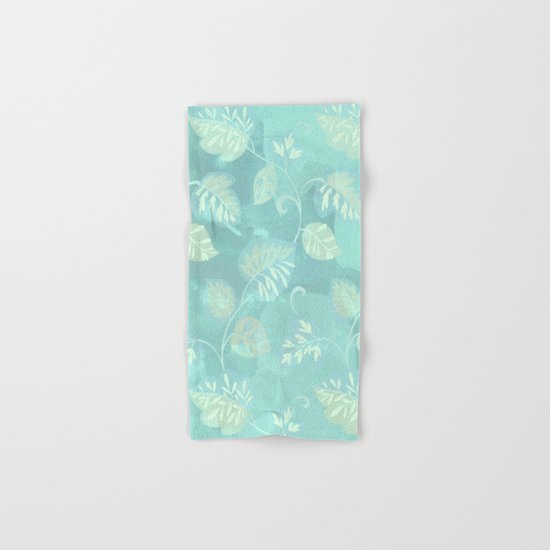 soft foliage in blue Hand & Bath Towel