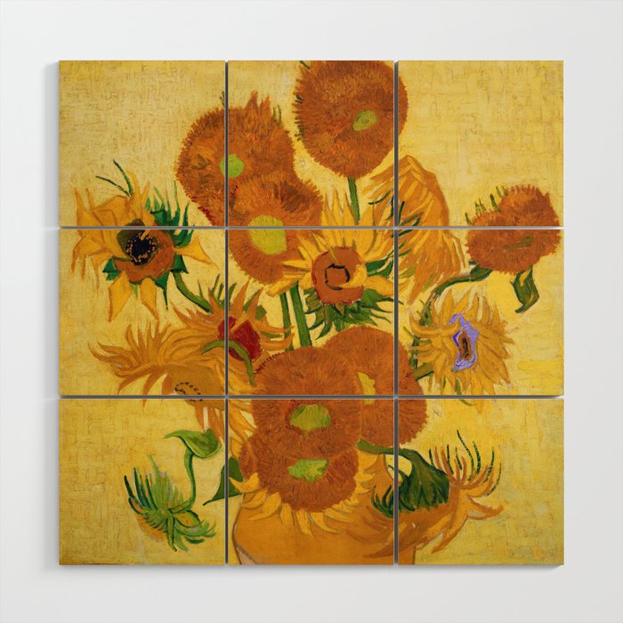 Sunflowers by Van Gogh Wood Wall Art