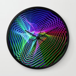 Triangle vortex light painting Wall Clock