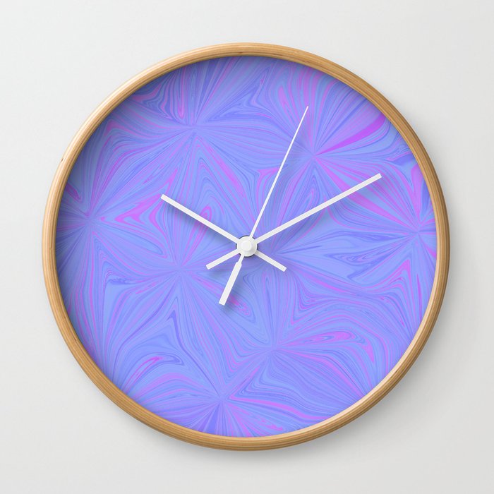 Very Peri Pinwheels  Wall Clock