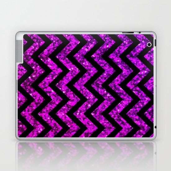 Chevron Purple Sparkle Laptop & iPad Skin
