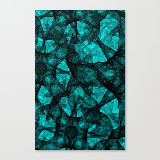 Fractal Art Turquoise G52 Canvas Print