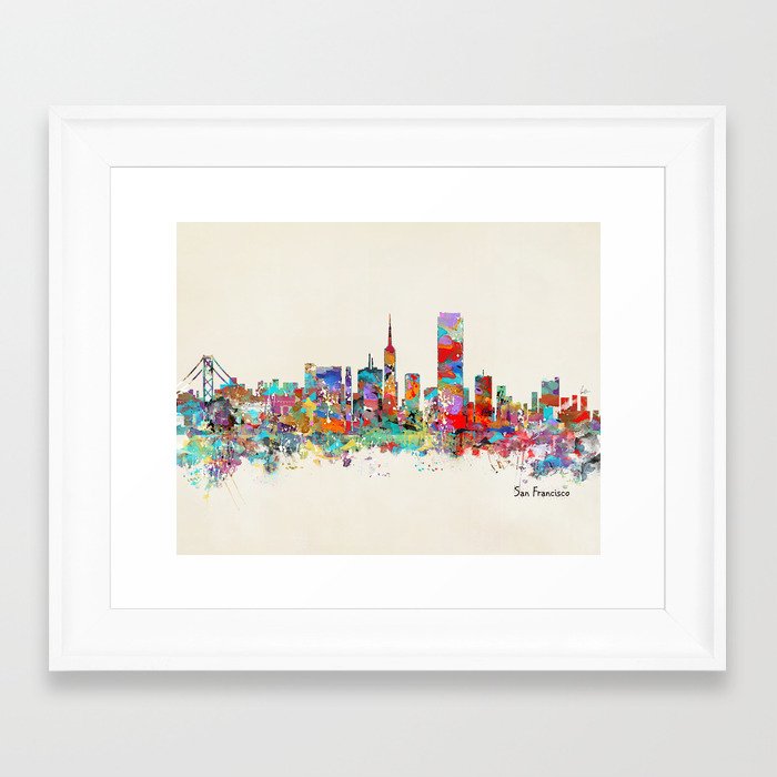 San Francisco skyline Framed Art Print