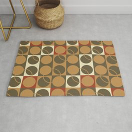 Yellow and olive green circles Rug | Rooibosteared, Gamboge, Spruceyellow, Moderateorange, Smallscale, Pattern, Fashion, Digital, Amber, Graphicdesign 