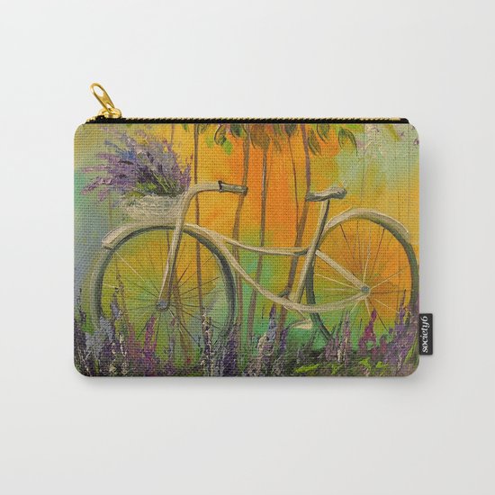 White Bicycle Carry-All Pouch