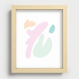 18  Abstract Shapes Pastel Background 220729 Valourine Design Recessed Framed Print