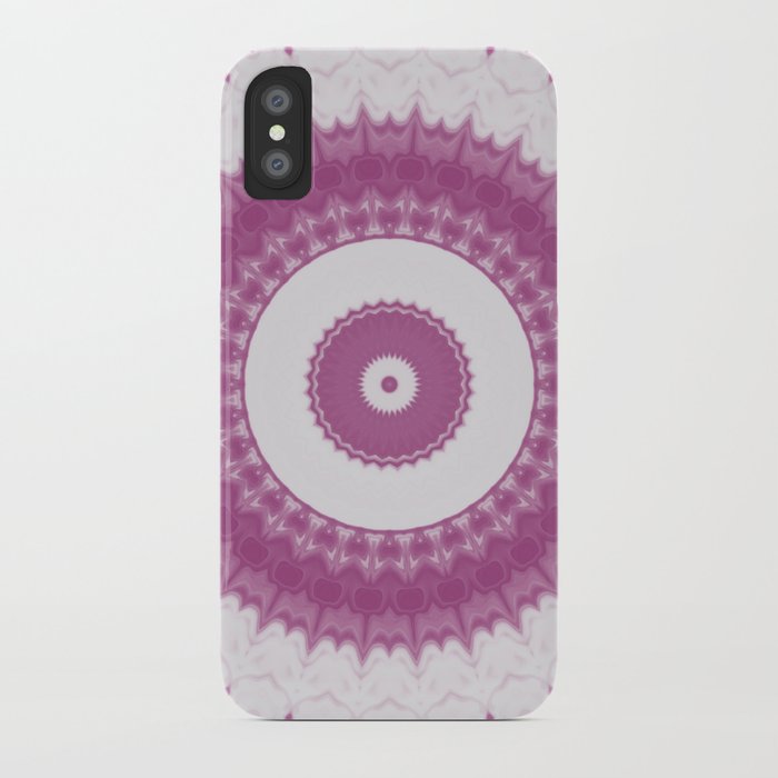 Amethyst Hot Pink Gemstone Liquid White Smoke Kaleidoscope 6 Digital Painting Iphone Case By Dpartgallery