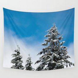 Winter Forest Fir Tree Snow XI - Nature Photography Wall Tapestry