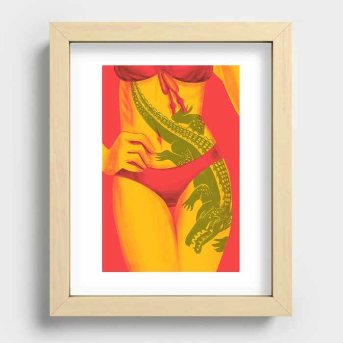 Gator Girl Recessed Framed Print