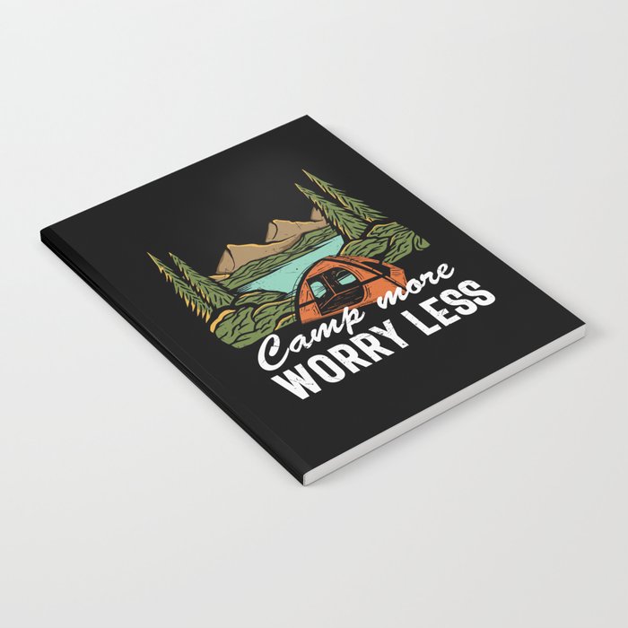 Camp More Worry Less Camping Funny Notebook